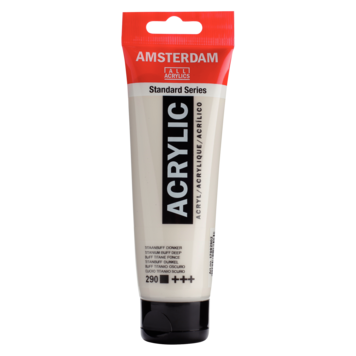 Amsterdam 290 titaanbuff dk - 120ml acrylverf