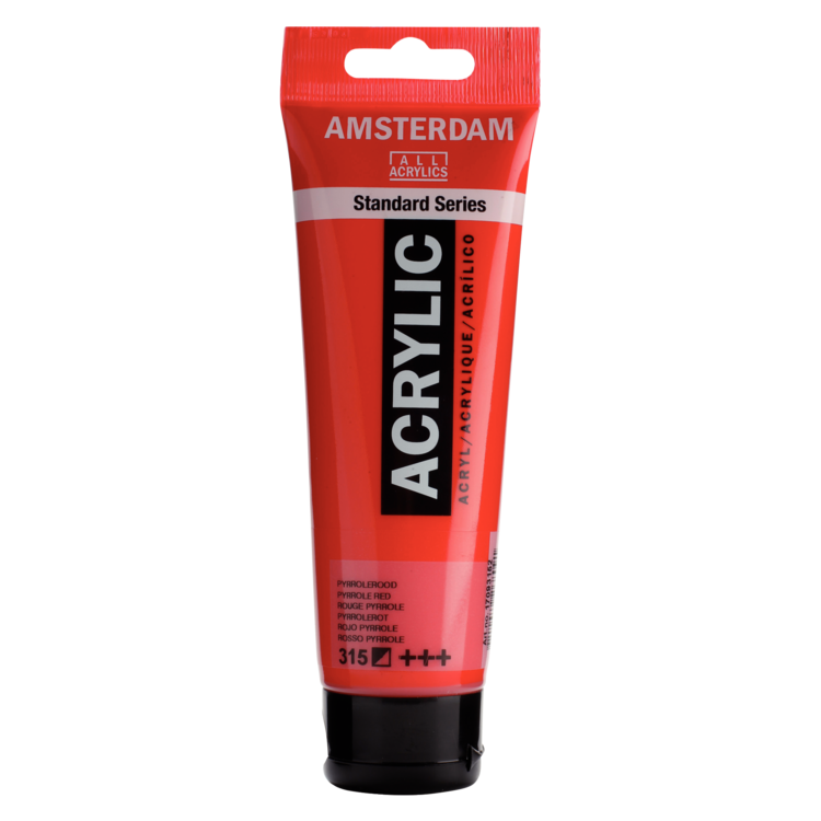 Amsterdam 315 acrylverf tube 120ml - pyrrole rood