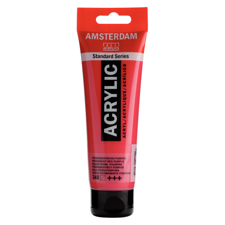 Amsterdam 348 acrylverf tube 120ml - permanent rood paars