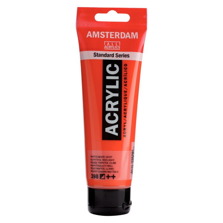 Amsterdam 398 acrylverf tube 120ml - naftolrood licht