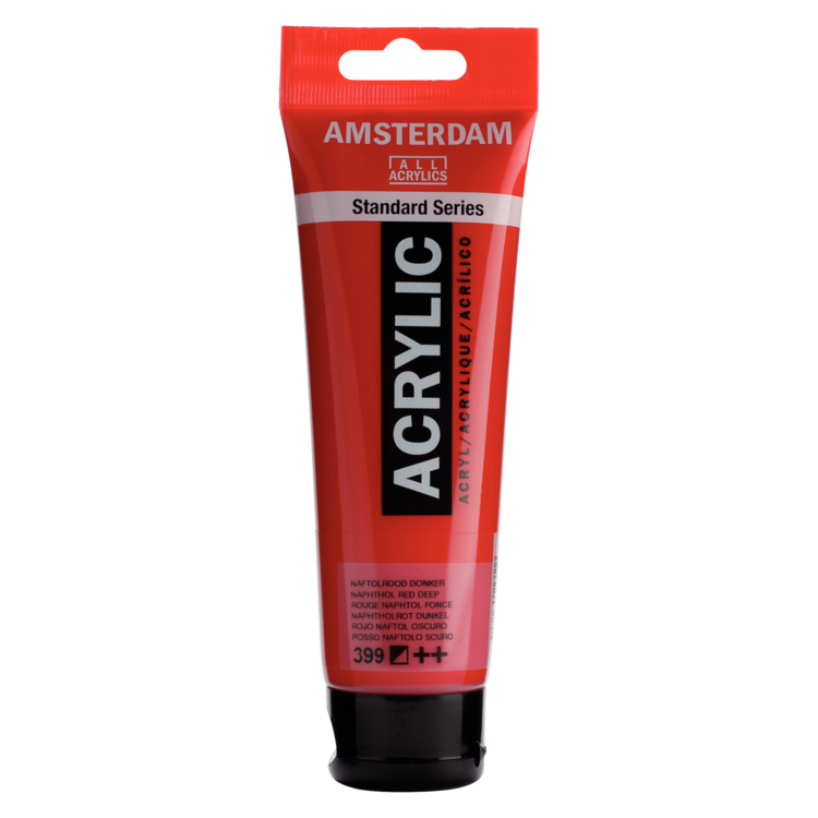 Amsterdam 399 acrylverf tube 120ml - naftolrood donker