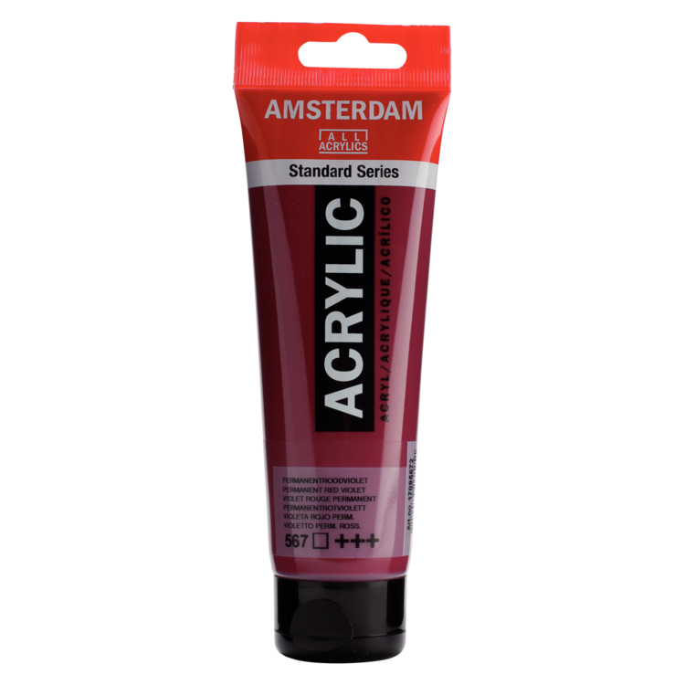 Amsterdam 567 acrylverf tube 120ml - permanent roodviolet
