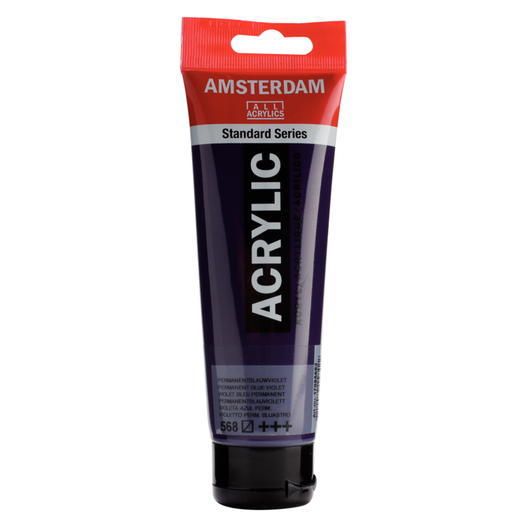 Amsterdam 568 acrylverf tube 120ml - permanent blauwviolet