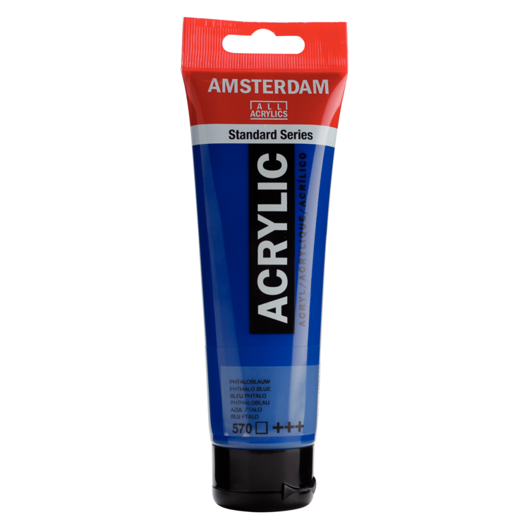 Amsterdam 570 acrylverf tube 120ml - phtaloblauw