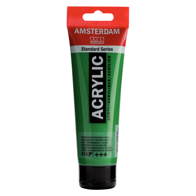 Amsterdam 618 acrylverf tube 120ml - permanent groen licht
