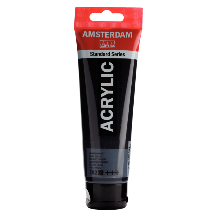 Amsterdam 702 acrylverf tube 120ml - lampenzwart