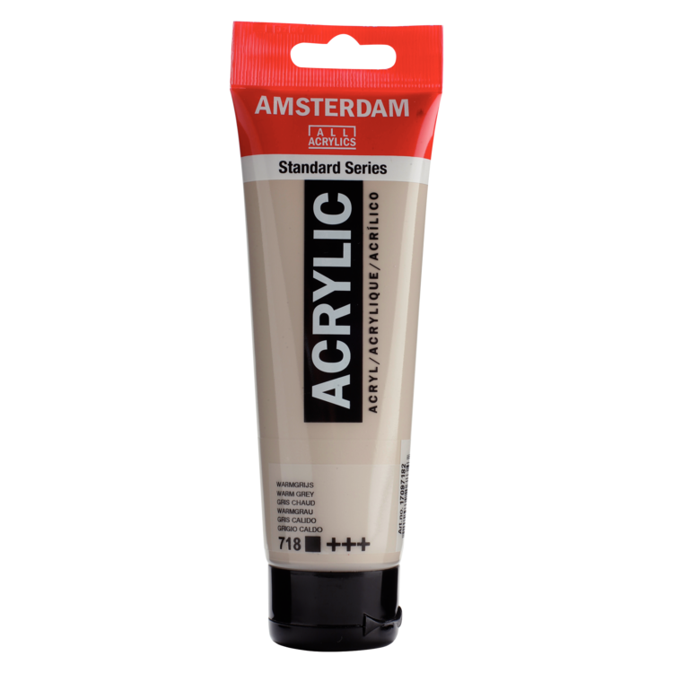 Amsterdam 718 acrylverf tube 120ml - warm grijs