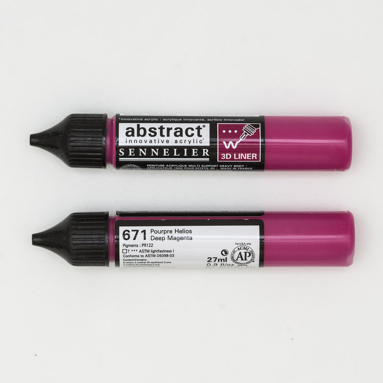 Sennelier (Abstract) 671 acrylverf 3D liner 27ml - donker magenta