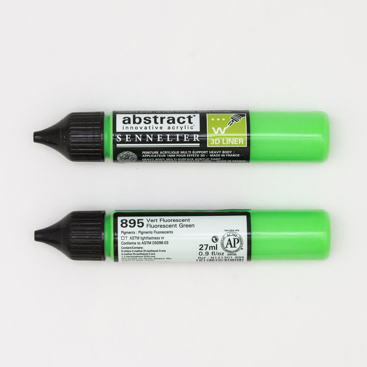 Sennelier (Abstract) 895 acrylverf 3D liner 27ml - fluo groen