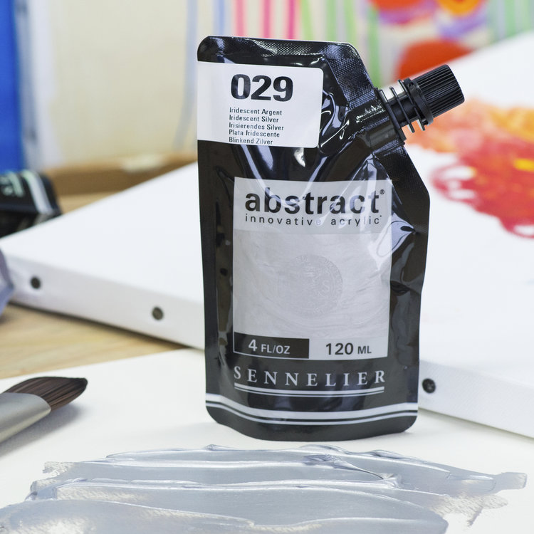 Sennelier (Abstract) 029 acrylverf HEAVY 120ml - iridescent silver
