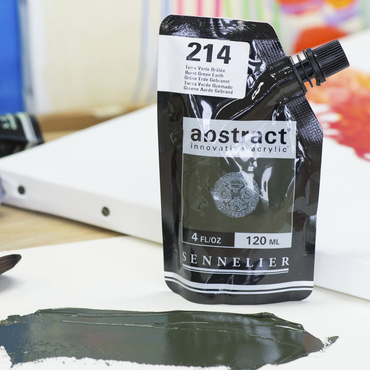 Sennelier (Abstract) 214 acrylverf HEAVY 120ml - burnt green earth