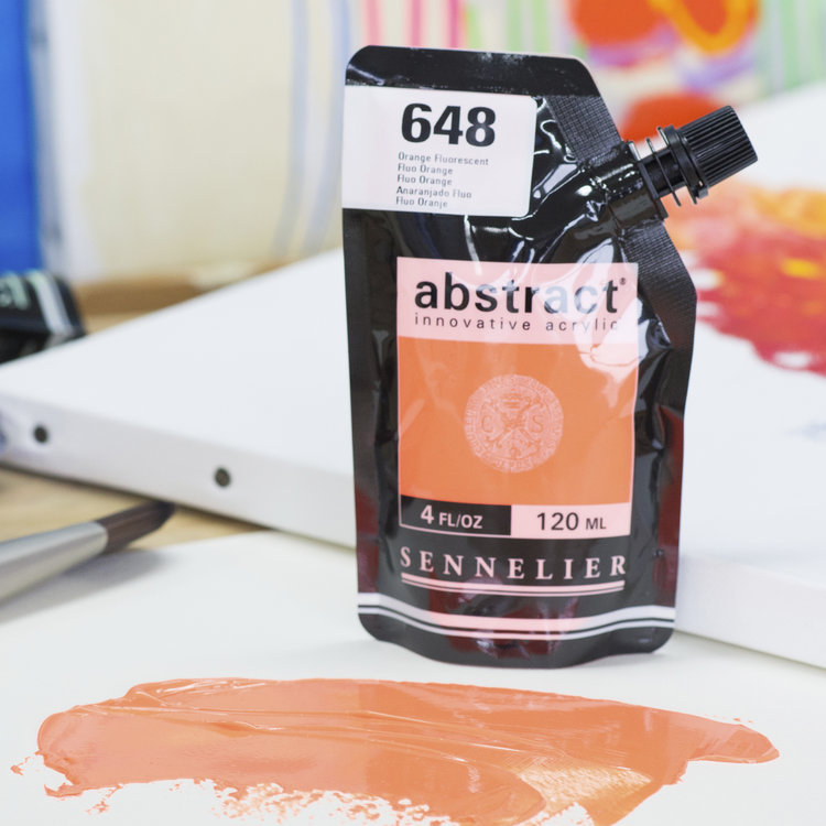 Sennelier (Abstract) 648 acrylverf HEAVY 120ml - fluo orange