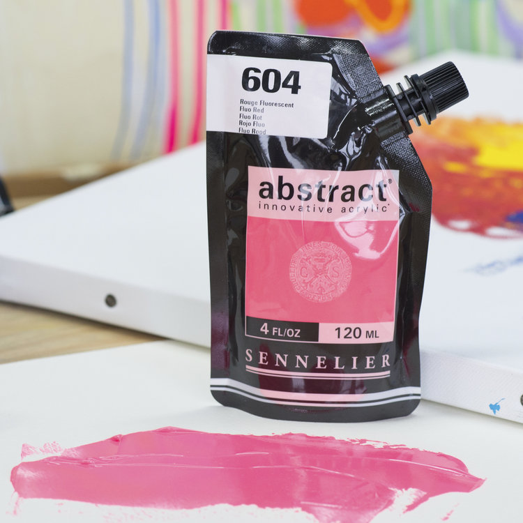 Sennelier (Abstract) 604 acrylverf HEAVY 120ml - fluo red