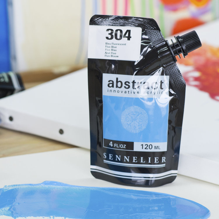 Sennelier (Abstract) 304 acrylverf HEAVY 120ml - fluo blue