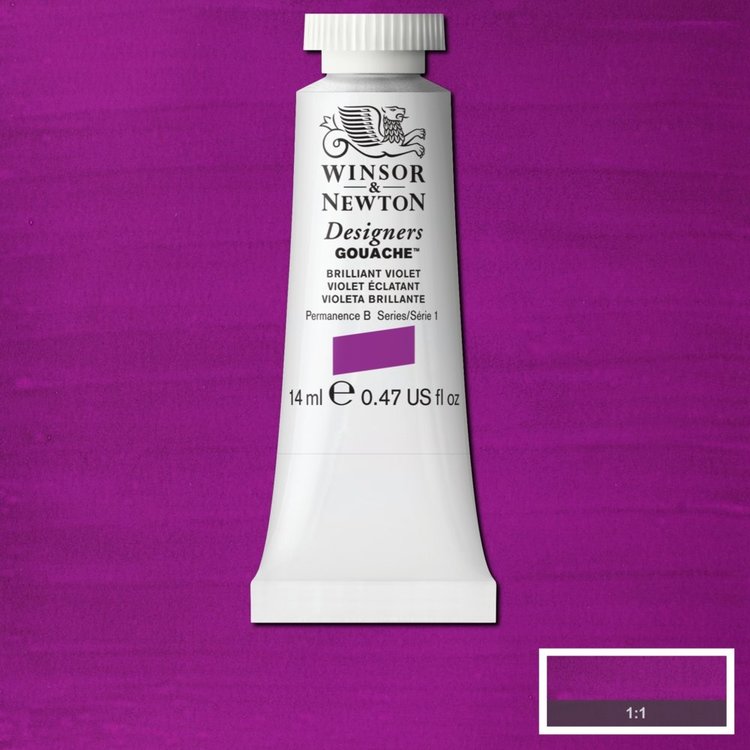 Winsor & Newton 052 gouache tube 14ml - brilliant violet