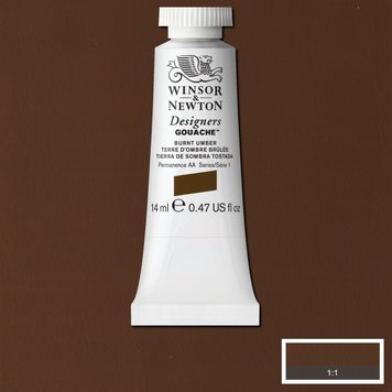 Winsor & Newton 076 burnt umber - 14ml gouache