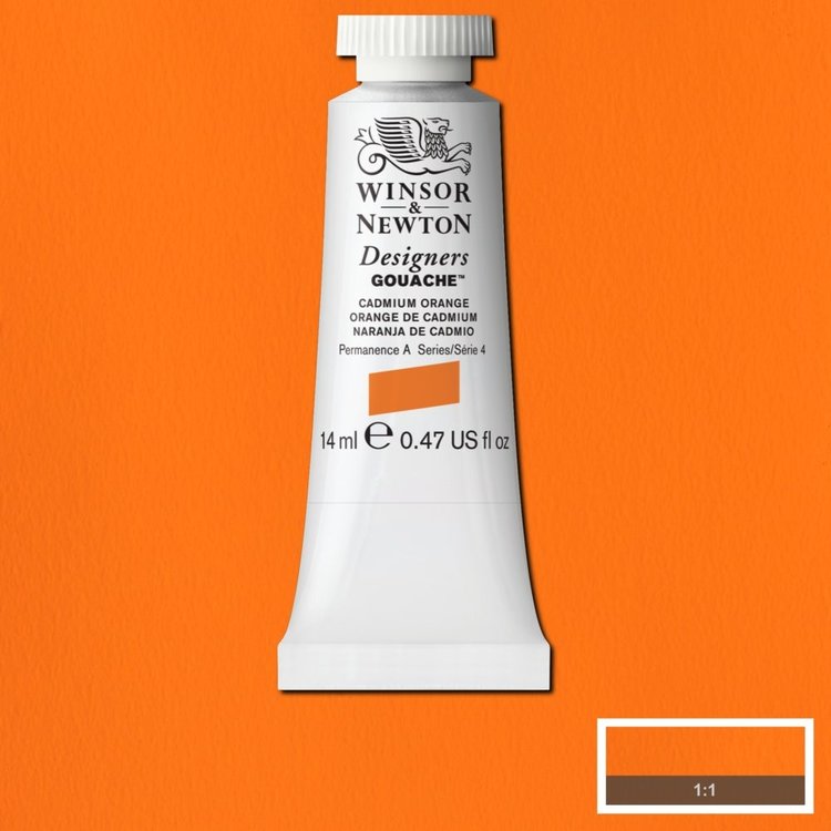 Winsor & Newton 089 Designer's gouache 14ml - cadmium orange