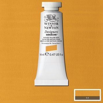 Winsor & Newton 111 Designer's gouache 14ml - cadmium yellow deep