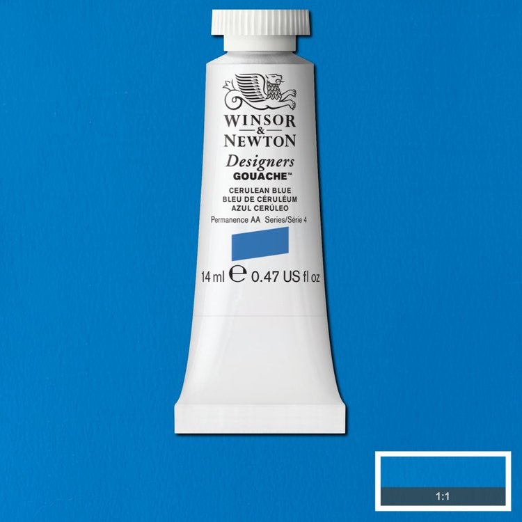 Winsor & Newton 137 Designer's gouache 14ml - cerulean blue