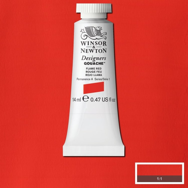 Winsor & Newton 249 Designer's gouache 14ml - flame red