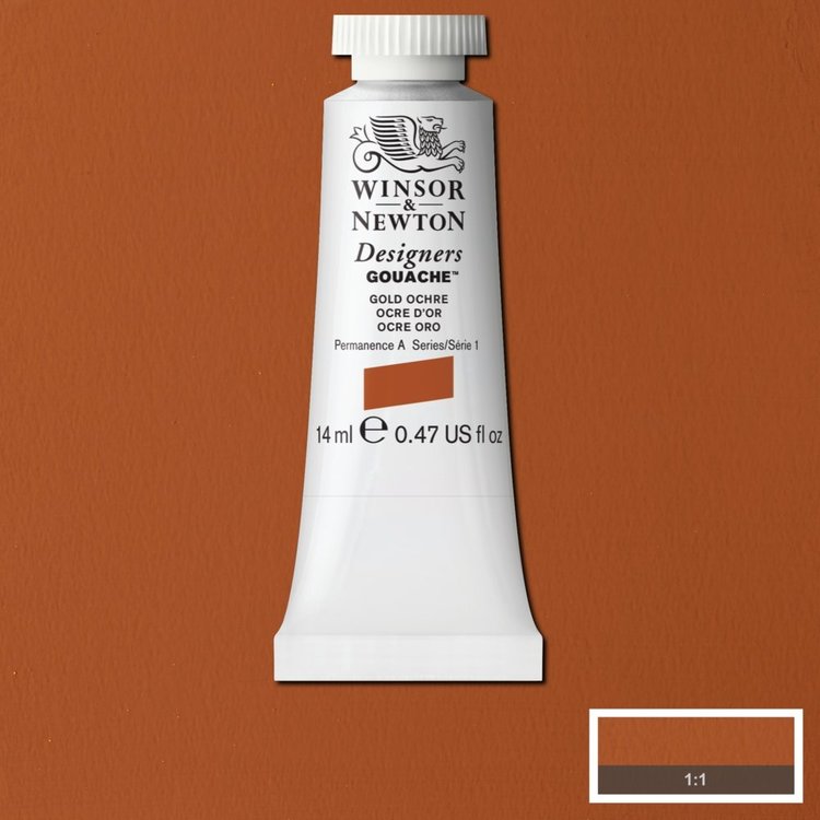 Winsor & Newton 285 gouache tube 14ml - gold ochre