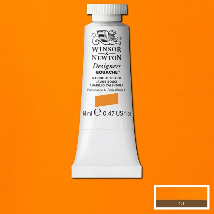 Winsor & Newton 384 Designer's gouache 14ml - marigold yellow