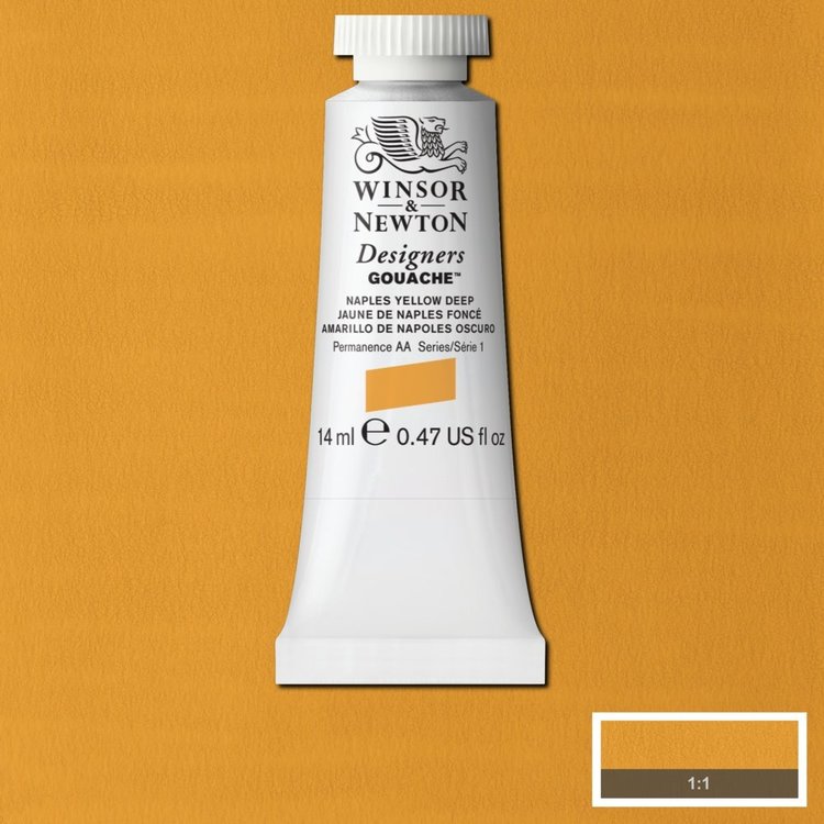 Winsor & Newton 425 Designer's gouache 14ml - Naples yellow deep