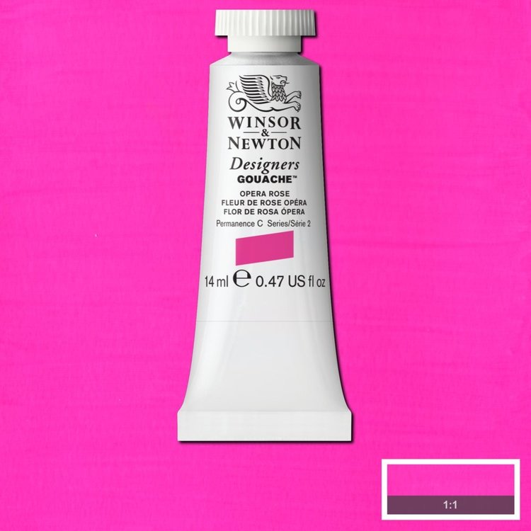 Winsor & Newton 448 gouache tube 14ml - opera rose