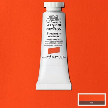 Winsor & Newton 452 Designer's gouache 14ml - orange lake deep