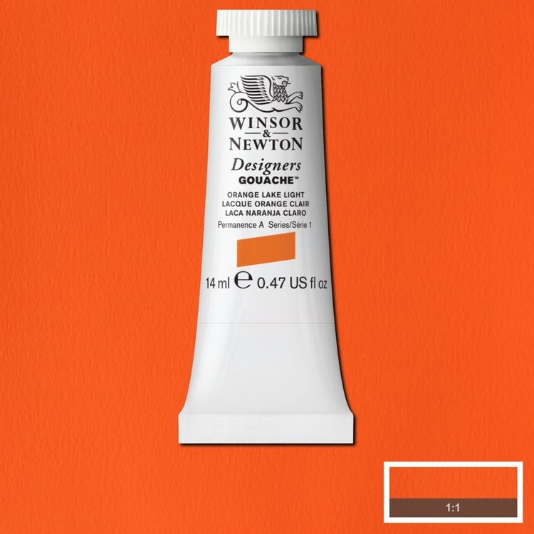 Winsor & Newton 453 Designer's gouache 14ml - orange lake light
