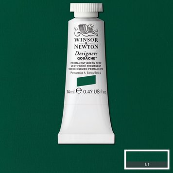 Winsor & Newton 482 Designer's gouache 14ml - perm green deep