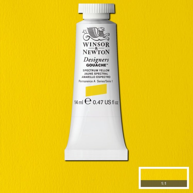Winsor & Newton 627 gouache tube 14ml - spectrum yellow