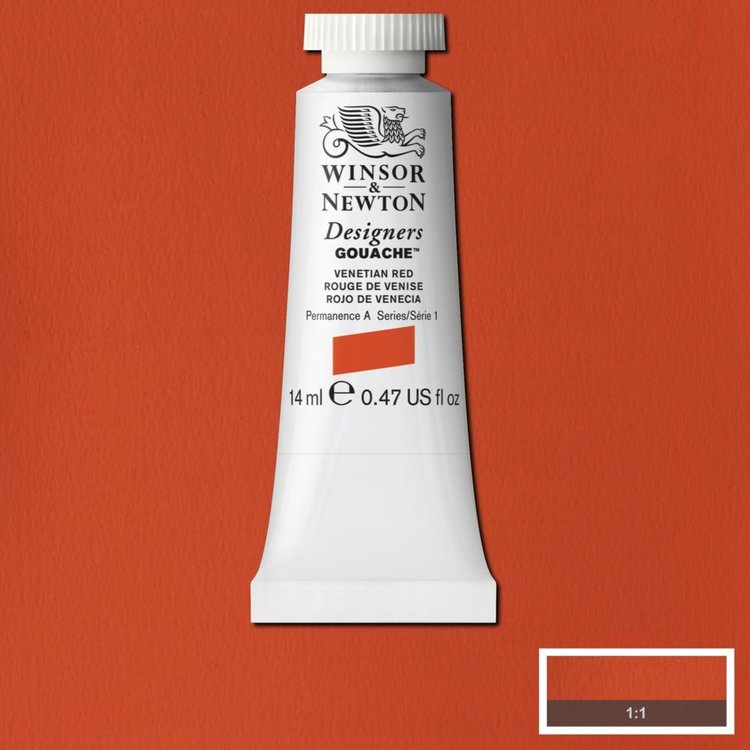 Winsor & Newton 678 gouache tube 14ml - Venetian red