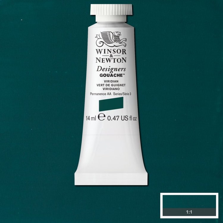 Winsor & Newton 692 gouache tube 14ml - viridian