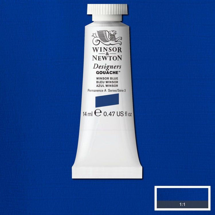 Winsor & Newton 706 gouache tube 14ml - Winsor blue