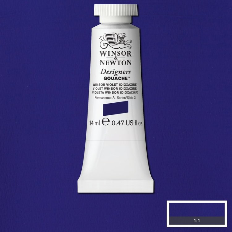 Winsor & Newton 733 gouache tube 14ml - Winsor violet (diox)
