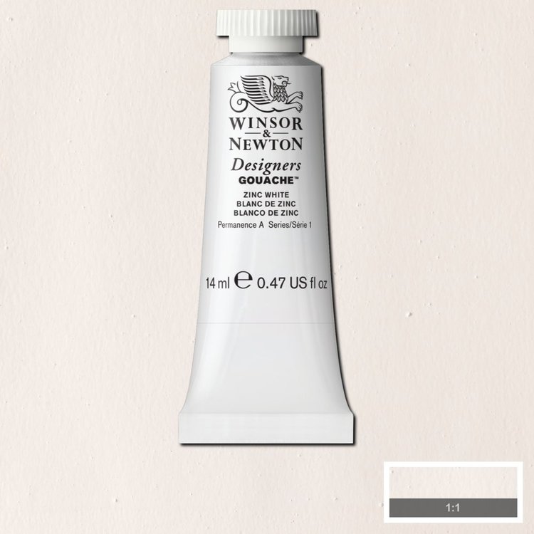 Winsor & Newton 748 gouache tube 14ml - zinc white