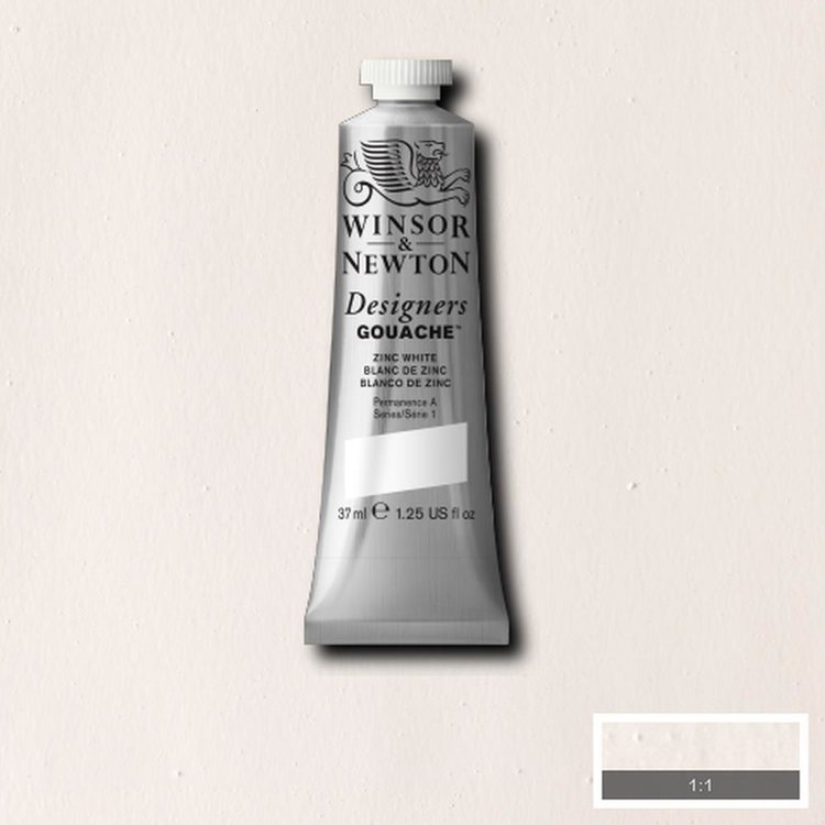Winsor & Newton 748 gouache tube 37ml - zinc white