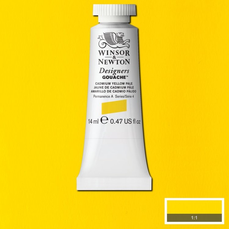 Winsor & Newton 118 Designer's gouache 14ml - cadmium yellow pale