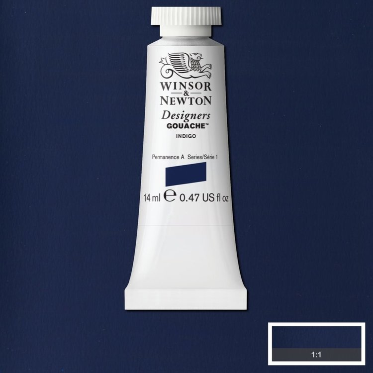 Winsor & Newton 322 gouache tube 14ml - indigo