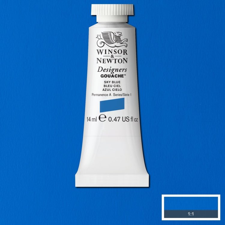 Winsor & Newton 621 gouache tube 14ml - sky blue