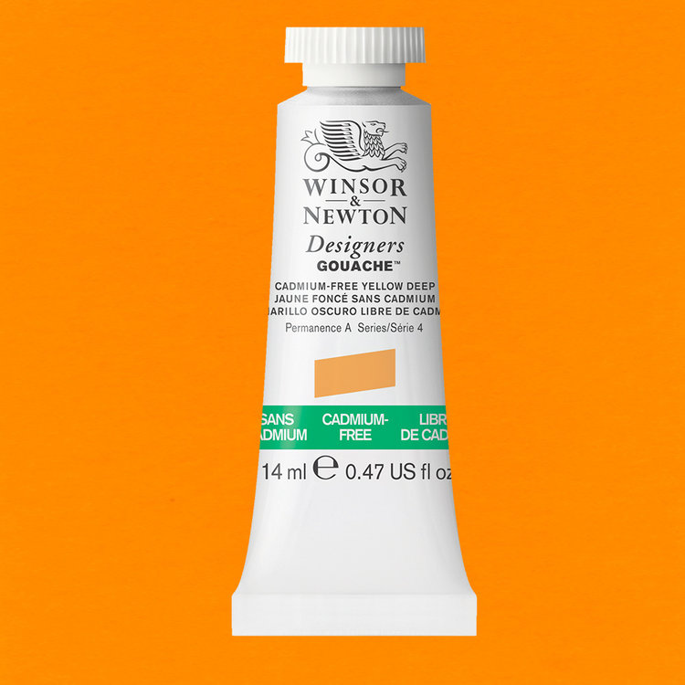 Winsor & Newton 891 Designer's gouache 14ml - cadmium free yellow deep