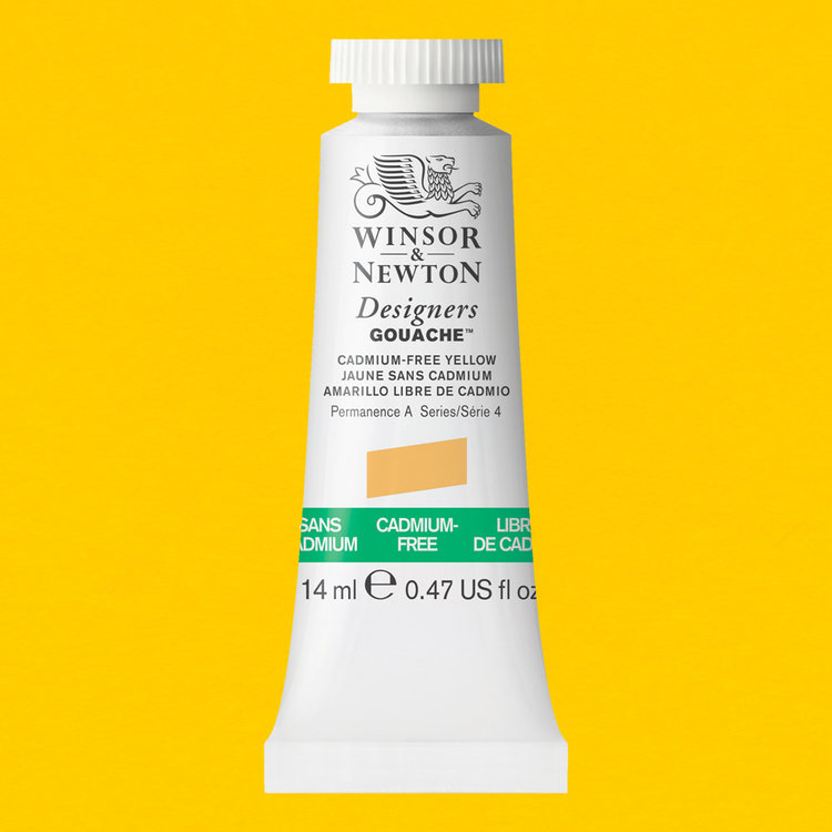 Winsor & Newton 898 gouache tube 14ml - cadmium free lemon