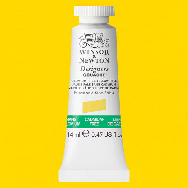 Winsor & Newton 907 gouache tube 14ml - cadmium free yellow pale