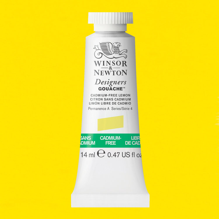 Winsor & Newton 890 gouache tube 14ml - cadmium free yellow