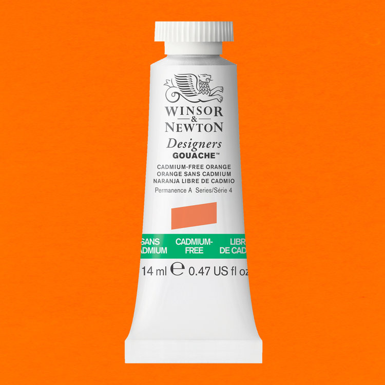 Winsor & Newton 899 gouache tube 14ml - cadmium free orange