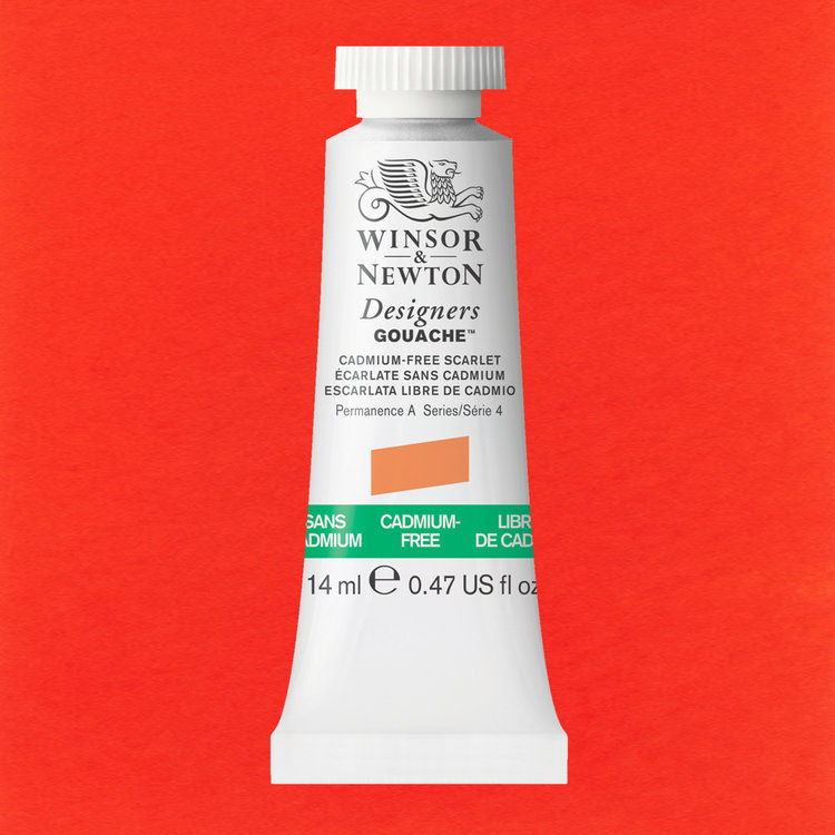 Winsor & Newton 903 gouache tube 14ml - cadmium free scarlet