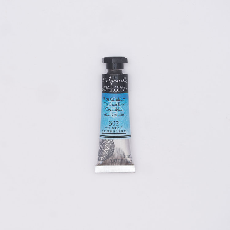 Sennelier 302 l'Aquarelle tube 10ml - ceruleum blauw
