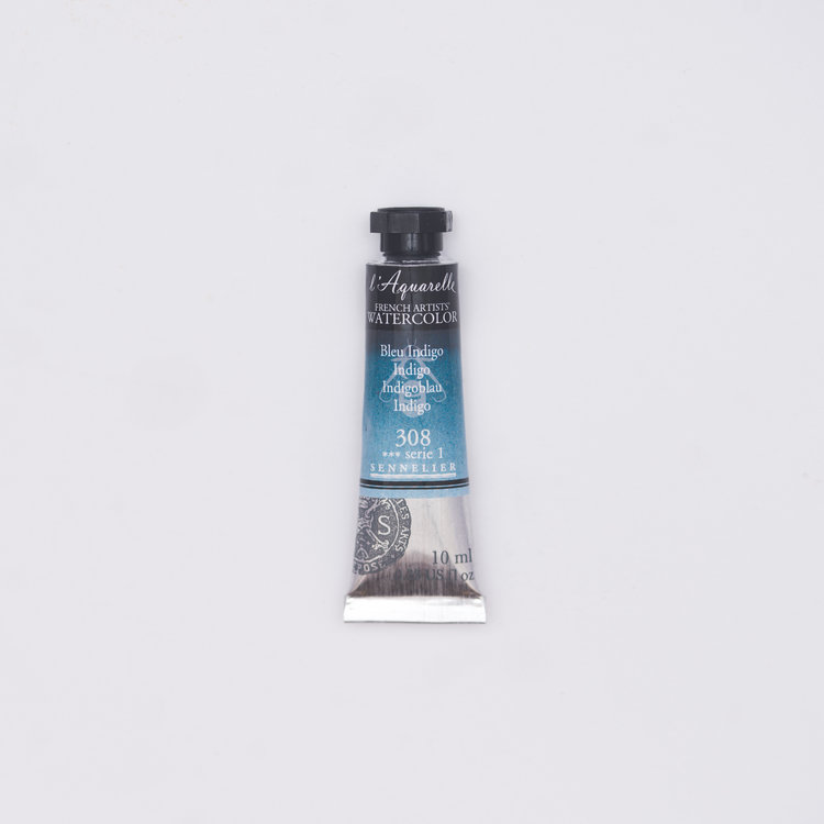 Sennelier 308 l'Aquarelle tube 10ml - indigo blauw