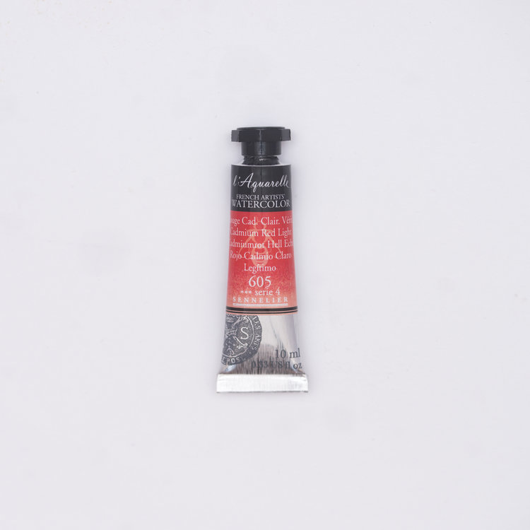Sennelier 605 aquarelverf 10 ml - cadmiumrood licht